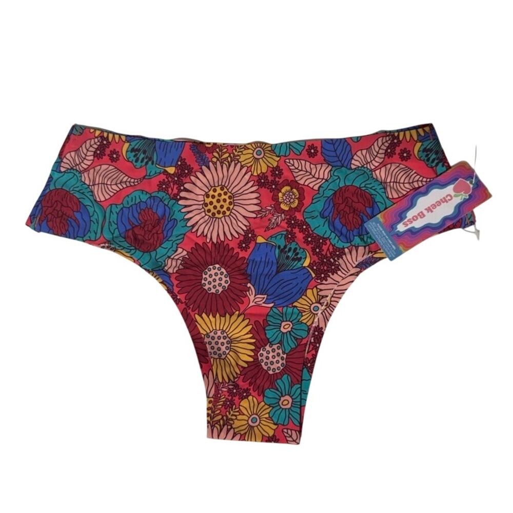 Cheek Boss Cheeky Panty in Ornate Flowers, Size S